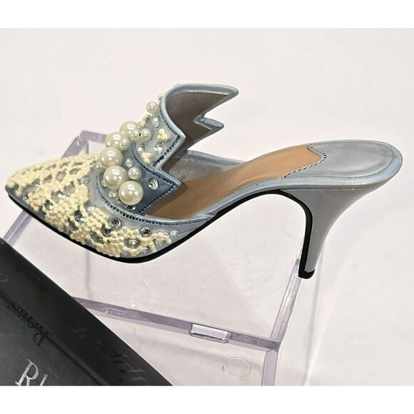 Pearl & Rhinestone Embellished Shoe Figurine Circa 1990 "Frosted Fantasy" PR608 - Picture 7 of 11